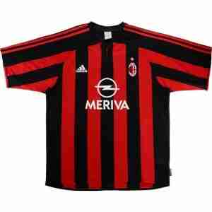 Thailandia Maglia Calcio Prima AC Milan Retro 2003 2004 Rosso