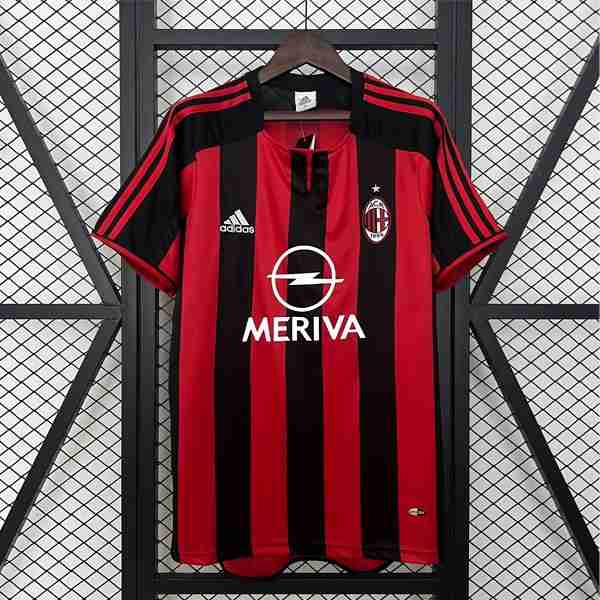Tailandia Camiseta AC Milan 1ª Retro 2003-2004 Thailandia Maglia Calcio Prima AC Milan Retro 2003 2004