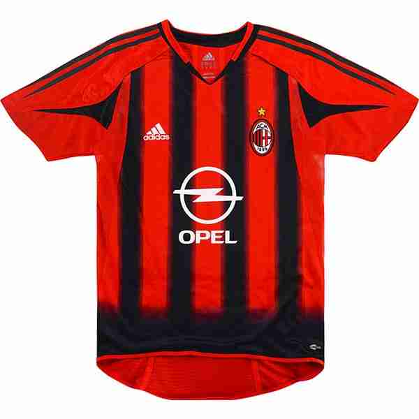 Tailandia Camiseta AC Milan 1ª Retro 2004 2005 Rojo Thailandia Maglia Calcio Prima AC Milan Retro 2004 2005 Rosso