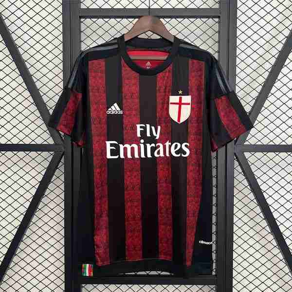 Tailandia Camiseta AC Milan 1ª Retro 2015-2016 Thailandia Maglia Calcio Prima AC Milan Retro 2015 2016 Rosso