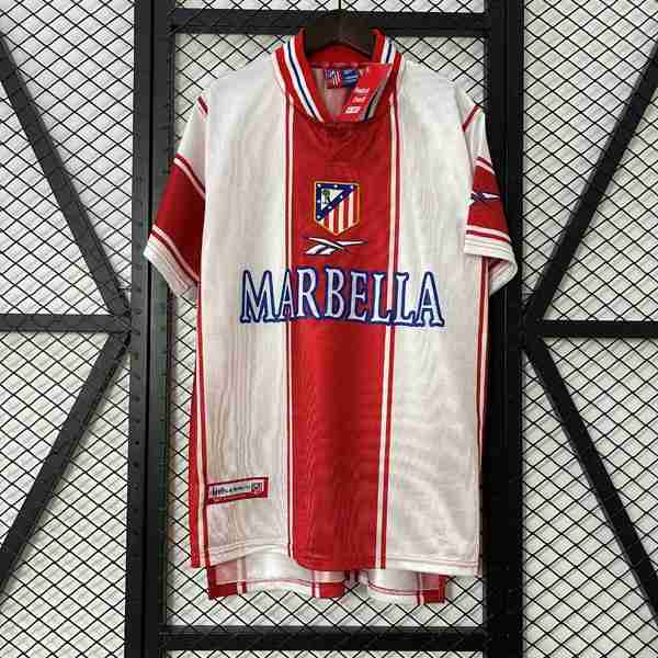 Tailandia Camiseta Atletico Madrid 1ª Retro 1999-2000 Thailandia Maglia Calcio Prima Atletico Madrid Retro 1999 2000