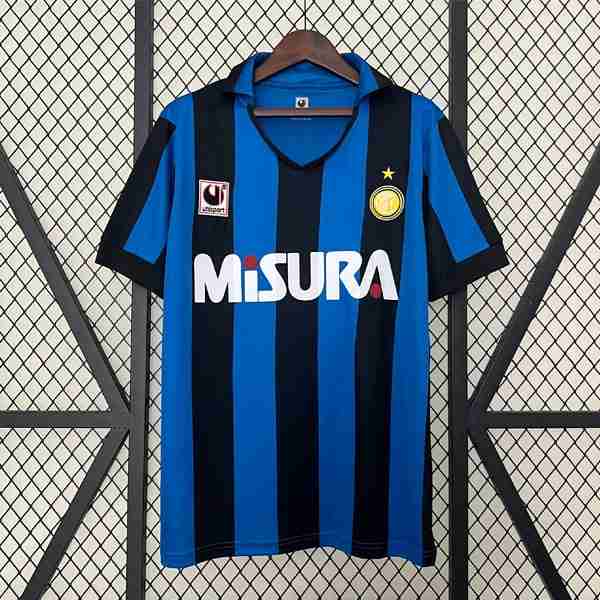 Tailandia Camiseta Inter Milan 1ª Retro 1990 1991 Thailandia Maglia Calcio Prima Inter Milan Retro 1990 1991