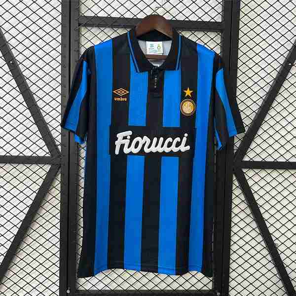 Tailandia Camiseta Inter Milan 1ª Retro 1992-1994 Thailandia Maglia Calcio Prima Inter Milan Retro 1992 1994
