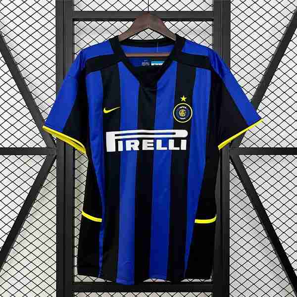 Tailandia Camiseta Inter Milan 1ª Retro 2002 2003 Thailandia Maglia Calcio Prima Inter Milan Retro 2002 2003