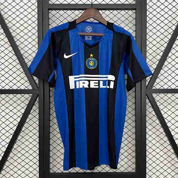 Tailandia Camiseta Inter Milan 1ª Retro 2004-2005 Thailandia Maglia Calcio Prima Inter Milan Retro 2004 2005