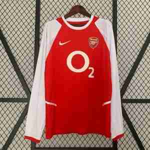 Thailandia Maglia Calcio Prima Manica Lunga Arsenal Retro 2002 2004