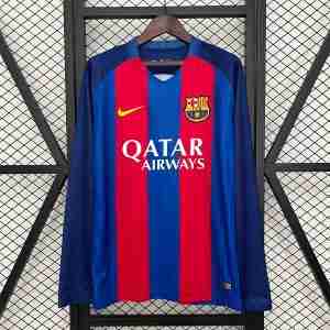 Thailandia Maglia Calcio Prima Manica Lunga FC Barcellona Retro 2014 2015