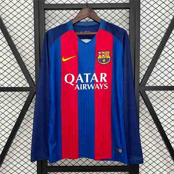 Tailandia Camiseta Barcelona 1ª ML Retro 2014-2015 Thailandia Maglia Calcio Prima Manica Lunga FC Barcellona Retro 2014 2015