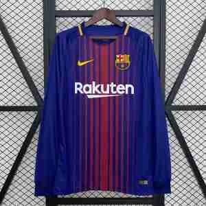 Thailandia Maglia Calcio Prima Manica Lunga FC Barcellona Retro 2017 2018