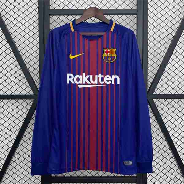Tailandia Camiseta Barcelona 1ª Retro ML 2017-2018 Thailandia Maglia Calcio Prima Manica Lunga FC Barcellona Retro 2017 2018