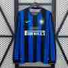 Thailandia Maglia Calcio Prima Manica Lunga Inter Milan Retro 2009 2010
