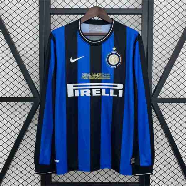 Tailandia Camiseta Inter Milan 1ª Retro ML 2009-2010 Thailandia Maglia Calcio Prima Manica Lunga Inter Milan Retro 2009 2010