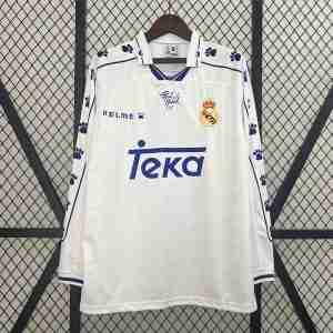 Thailandia Maglia Calcio Prima Manica Lunga Real Madrid Retro 1994 1996
