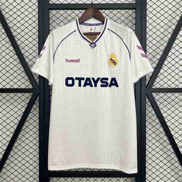 Tailandia Camiseta Real Madrid 1ª Retro 1990-1992 Thailandia Maglia Calcio Prima Real Madrid Retro 1990 1992