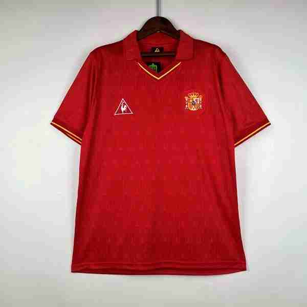 Tailandia Camiseta Espana 1ª Retro 1988-1991 Thailandia Maglia Calcio Prima Spagna Retro 1988 1991