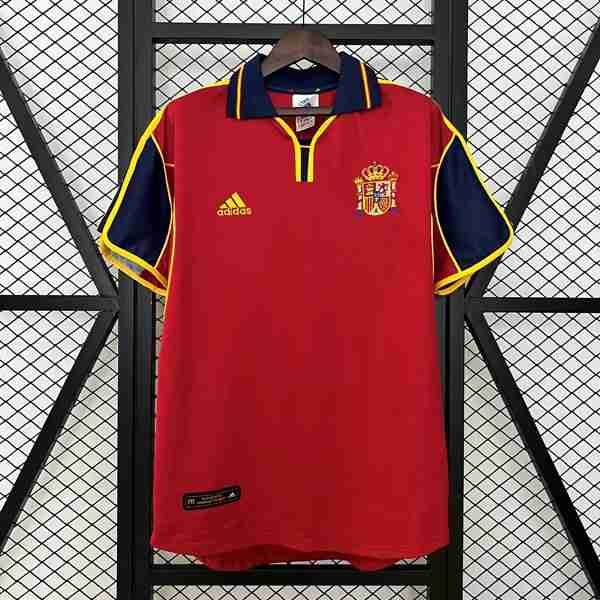 Tailandia Camiseta España 1ª Retro 2000 Thailandia Maglia Calcio Prima Spagna Retro 2000