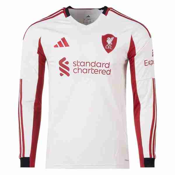 Tailandia Camiseta Liverpool 2ª ML 2025-2026 Thailandia Maglietta Calcio Away Manica Lunga Liverpool 2025 2026