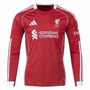 Thailandia Maglietta Calcio Prima Manica Lunga Liverpool 2025 2026