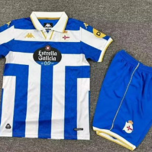 Maglia Calcio Deportivo De La Coruña Set Bambino Prima 2025 2026