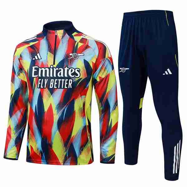 Sudadera De Training Arsenal 2025-2026 Azul Rojo 5 Felpa Allenamento Arsenal 2025 26 Blu Rosso