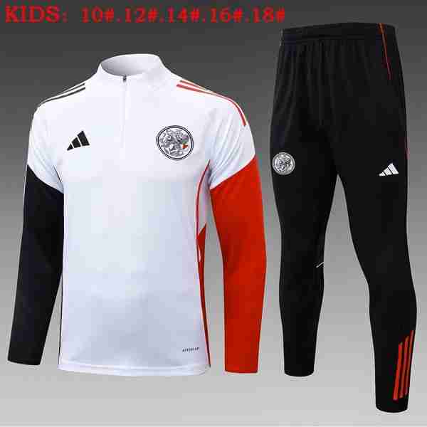 Ninos Sudadera De Training Ajax 2025-2026 Blanco 5 Felpa Allenamento Bambino Ajax 2025 2026 Bianco