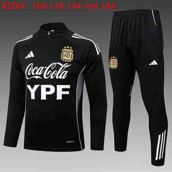 Ninos Sudadera De Training Argentina 2025-2026 Negro 5 Felpa Allenamento Bambino Argentina 2025 2026 Nero