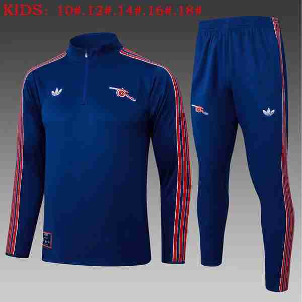 Ninos Sudadera De Training Arsenal 2025-2026 Azul 5 Felpa Allenamento Bambino Arsenal 2025 2026 Blu