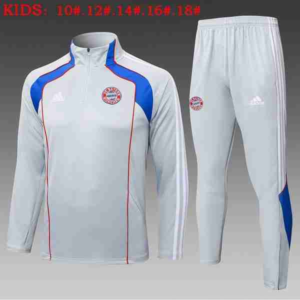 Ninos Sudadera De Training Bayern Munich 2025-2026 Gris 5 Felpa Allenamento Bambino Bayern Monaco 2025 2026 Grigio