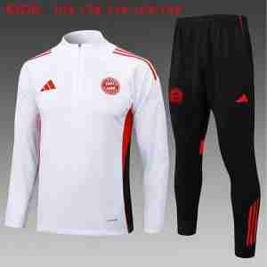 Felpa Allenamento Bambino Bayern Monaco 2025 26 Bianco