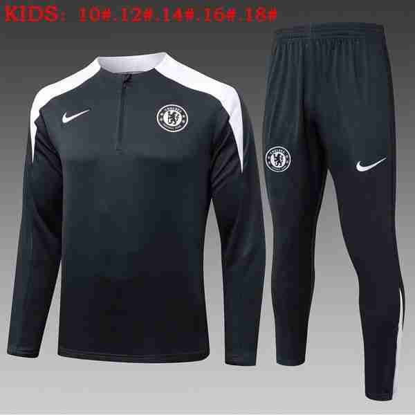 Ninos Sudadera De Training Chelsea 2025-2026 Gris 5 Felpa Allenamento Bambino Chelsea 2025 2026 Grigio