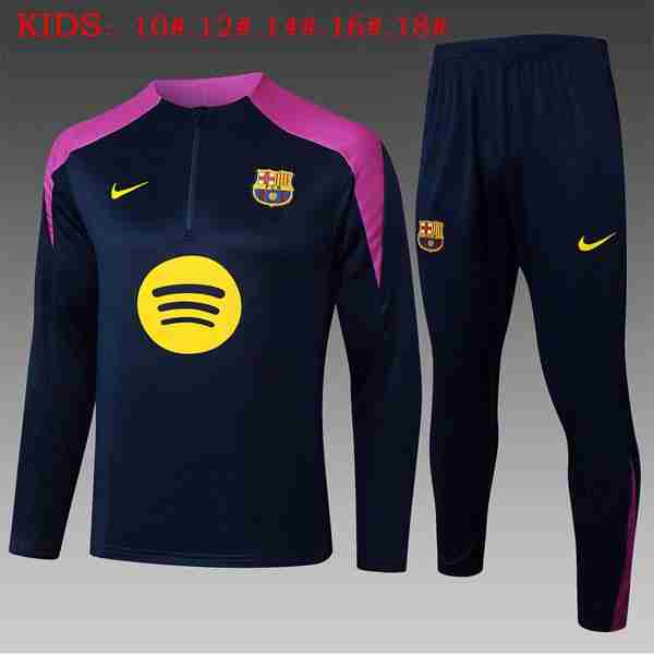 Ninos Sudadera De Training Barcelona 2025-2026 Azul 5 Felpa Allenamento Bambino FC Barcellona 2025 2026 Blu
