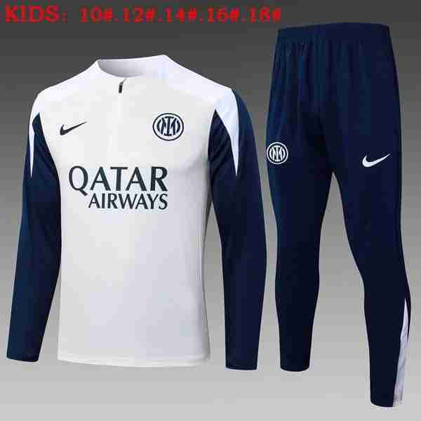 Ninos Sudadera De Training Inter Milan 2025-2026 Blanco 5 Felpa Allenamento Bambino Inter Milan 2025 2026 Bianco