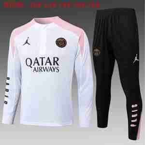 Felpa Allenamento Bambino Paris Saint Germain 2025 2026 Bianco Rosa