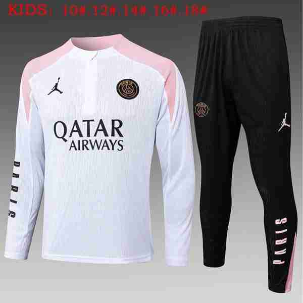 Ninos Sudadera De Training PSG 2025-2026 Azul 3 Felpa Allenamento Bambino Paris Saint Germain 2025 2026 Bianco Rosa