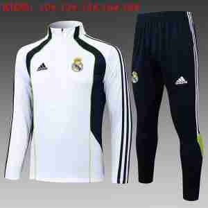 Felpa Allenamento Bambino Real Madrid 2025 2026 Bianco Nero