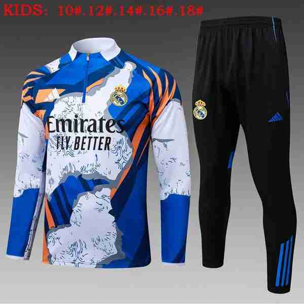 Ninos Sudadera De Training Real Madrid 2025-2026 Azul 5 Felpa Allenamento Bambino Real Madrid 2025 2026 Blu