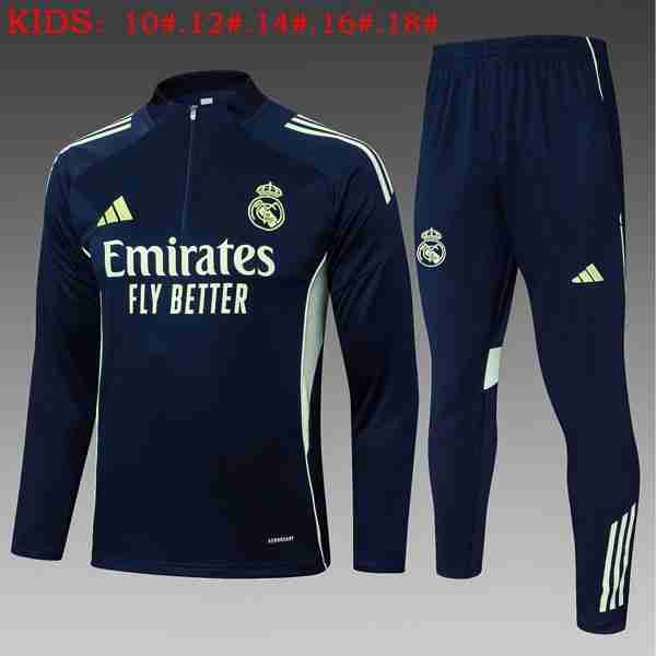 Ninos Sudadera De Training Real Madrid 2025-2026 Azul 7 Felpa Allenamento Bambino Real Madrid 2025 2026 Marina Blu