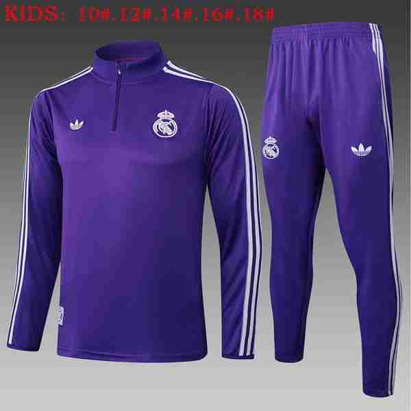 Ninos Sudadera De Training Real Madrid 2025-2026 Purpura 5 Felpa Allenamento Bambino Real Madrid 2025 2026 Porpora