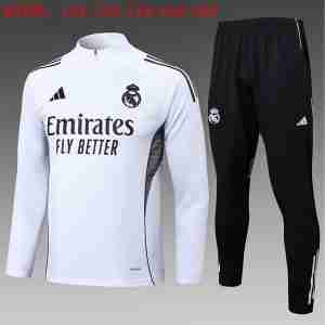 Felpa Allenamento Bambino Real Madrid 2025 26 Bianco