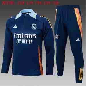 Felpa Allenamento Bambino Real Madrid 25 26 Blu
