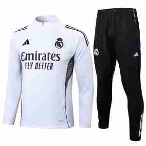 Felpa Allenamento Real Madrid 2025 2026 Bianco Grigio