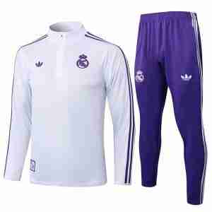 Felpa Allenamento Real Madrid 2025 2026 Bianco Porpora