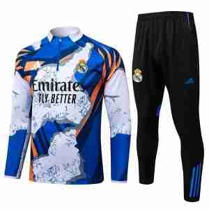 Felpa Allenamento Real Madrid 2025 2026 Blu Bianco