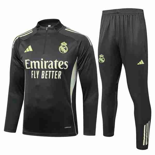 Sudadera De Training Real Madrid 2025-2026 Gris Felpa Allenamento Real Madrid 2025 2026 Grigio Verde