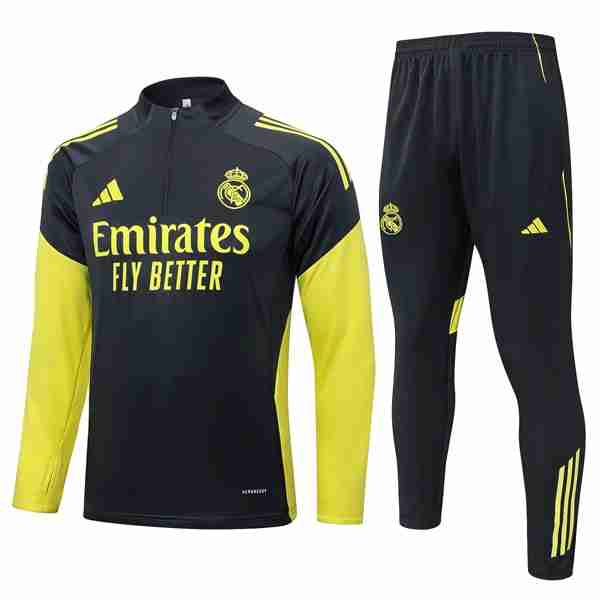 Sudadera De Training Real Madrid 2025-2026 Negro 5 Felpa Allenamento Real Madrid 2025 2026 Nero Giallo