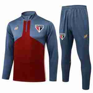Felpa Allenamento Sao Paulo 2025 2026 Rosso Grigio