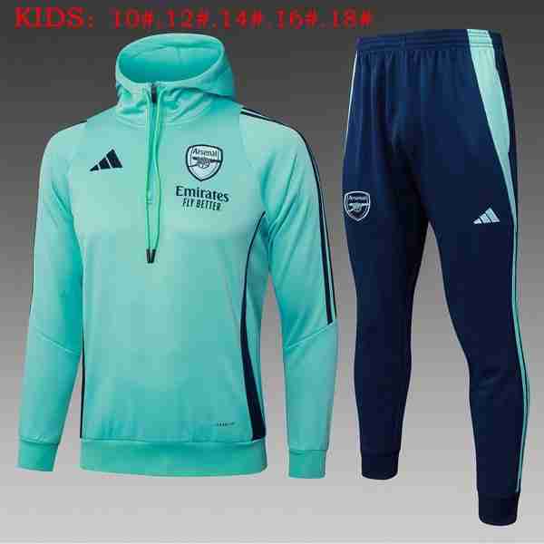 Ninos Sudadera Con Capucha Arsenal 2025-2026 Verde 5 Felpa Con Cappuccio Bambino Arsenal 2025 2026 Verde