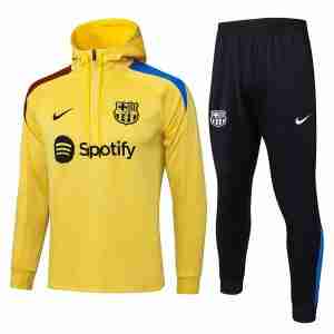 Felpa Con Cappuccio FC Barcellona 2025 2026 Giallo