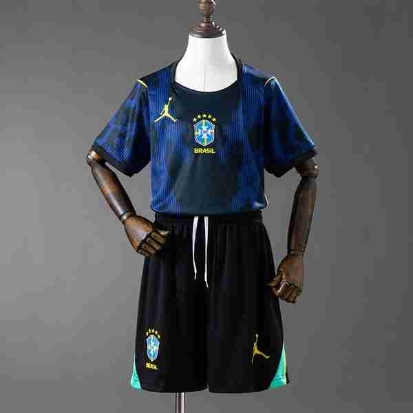 Camiseta Brasil 2ª Niño 2026 Maglia Calcio Brasile Set Bambino Away 2026