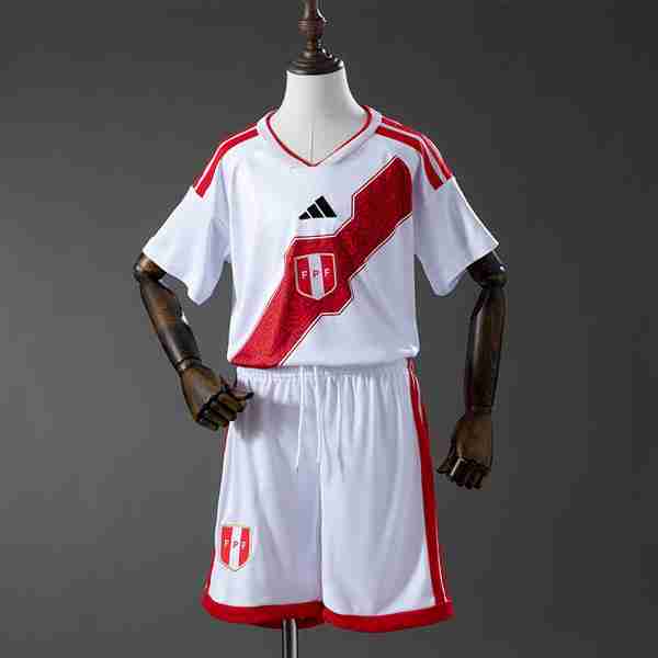 Camiseta Perú 1ª Niño 2026 Maglia Calcio Perú Set Bambino Prima 2026